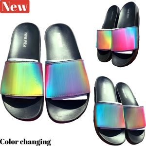 🆕 Nine West Sandbar Flat Color changing Slide Sandals